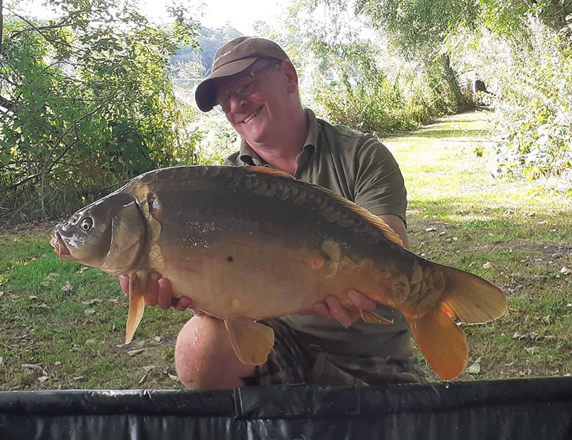 19lb 4oz Black Spot Mirror. August 2022. Goose Point