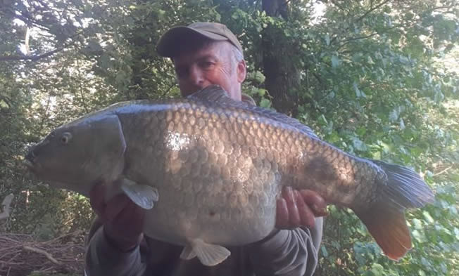 23lb 8oz. Black spot common. September 2019. Peg 1