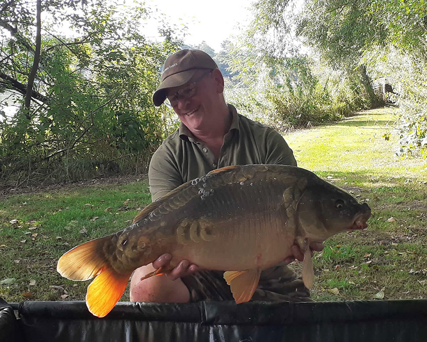 19lb 4oz Black Spot Mirror. August 2022. Goose Point 1